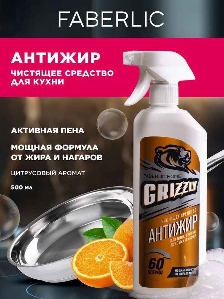 Чистящее средство для кухни Антижир Grizzly #1
