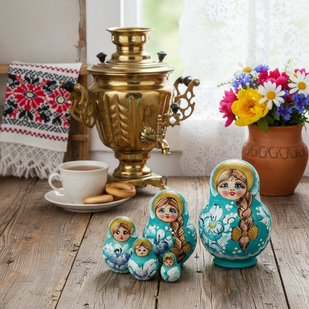 Матрешка деревянная 5 м Дарья 11 см 5 мест #1