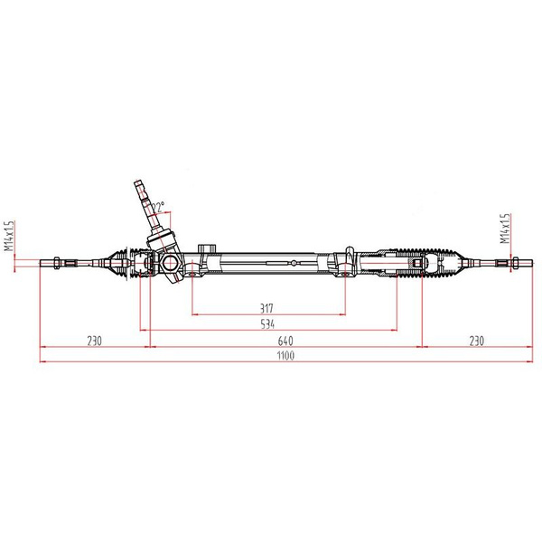 Рейка рулевая Nissan Qashqai 13-22 / X-Trail 13-22
