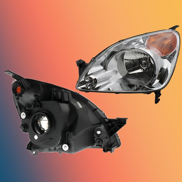 Фара Honda CR-V 01-05 (Слева/ Галоген/ Ручная регулировка)