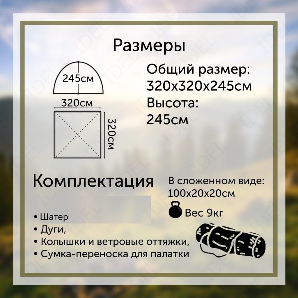 Шатер палатка туристический LANYU LY-1628D усиленный - купить с ...