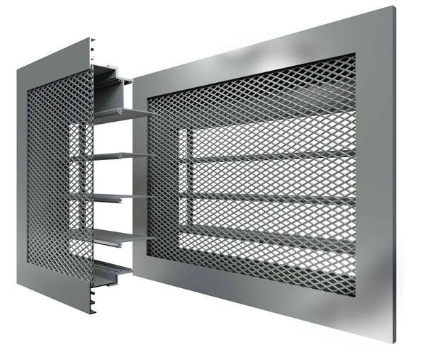 вентиляционная решетка на стене сарая