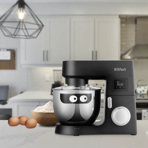Цельнометаллический планетарный миксер Kitfort КТ-3435-1 черный