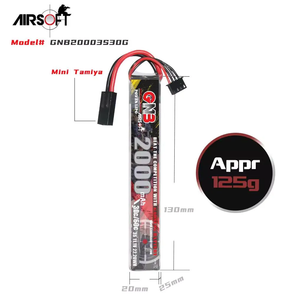 Gaoneng GNB 3S 11.1V 2000mAh 30C Lipo battery Gaoneng GNB 3S 11.1V 2000mAh 30C Lipo battery
