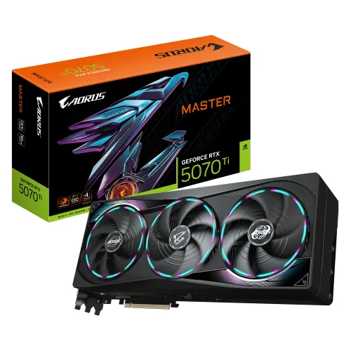 Gigabyte Видеокарта GeForce RTX 5070 Ti AORUS MASTER 16 ГБ (GV-N507TAORUS M-16GD)
