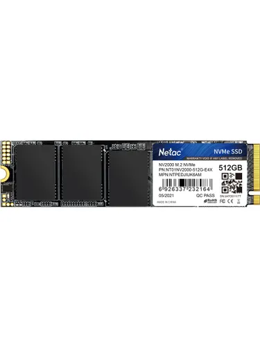 Netac 512 ГБ Внутренний SSD-диск Netac NT01NV2000-512-E4X Накопитель SSD NV2000, 512GB, PCIe 3.0 x4,
