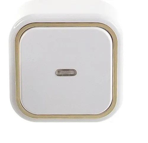 Выключатель Кунцево-Электро ВАЛЕНТИНА открытой установки, одноклавишный с подсветкой А16-054З 2 шт.