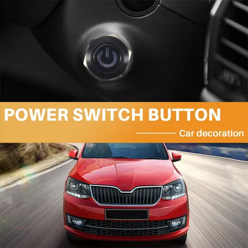 12 В 2 А 9,5 мм светодиодный металлический колпачок кнопка мгновенного включения питания, красный