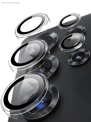 Металлический протектор объектива камеры для Samsung Galaxy S25 Ultra, прозрачный