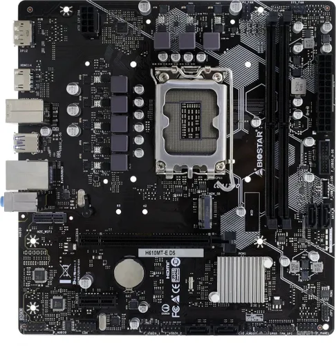 Biostar H610MT-E D5, LGA 1700, DDR5, Материнская плата