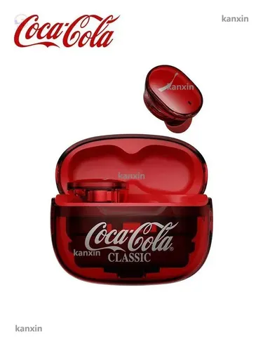 Coca-Cola Наушники беспроводные с микрофоном, малиновый