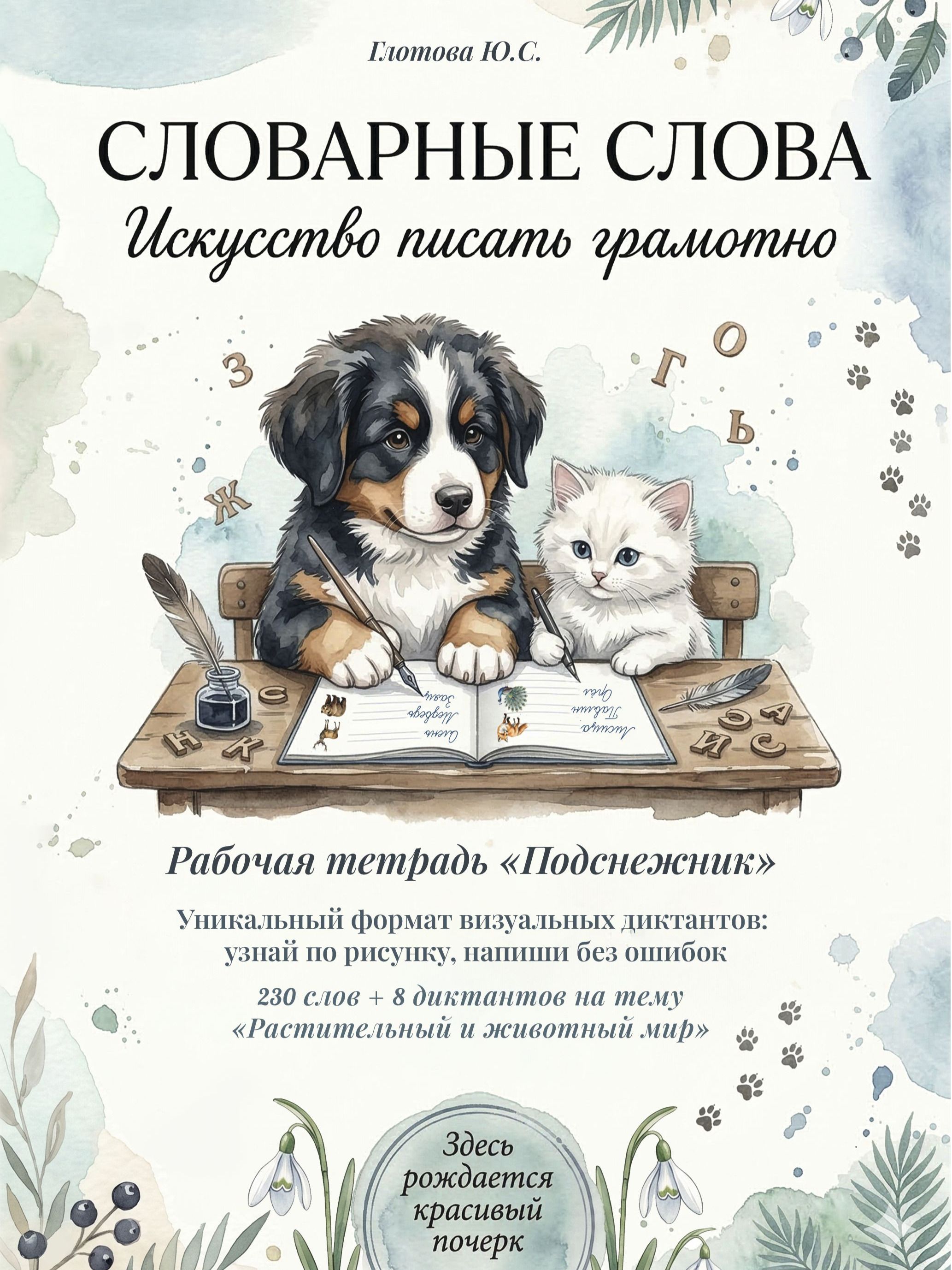 Прописи. Словарные слова. "Подснежник". Рабочая тетрадь по русскому языку. | Handwriting Correction Practice Workbook (48 pages) - Ozon image 7