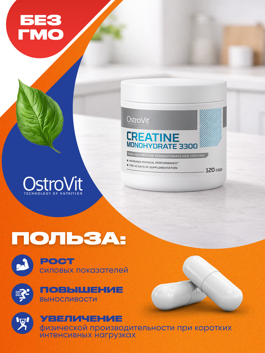 Ostrovit, Creatine Monohydrate 3300 mg 120 caps