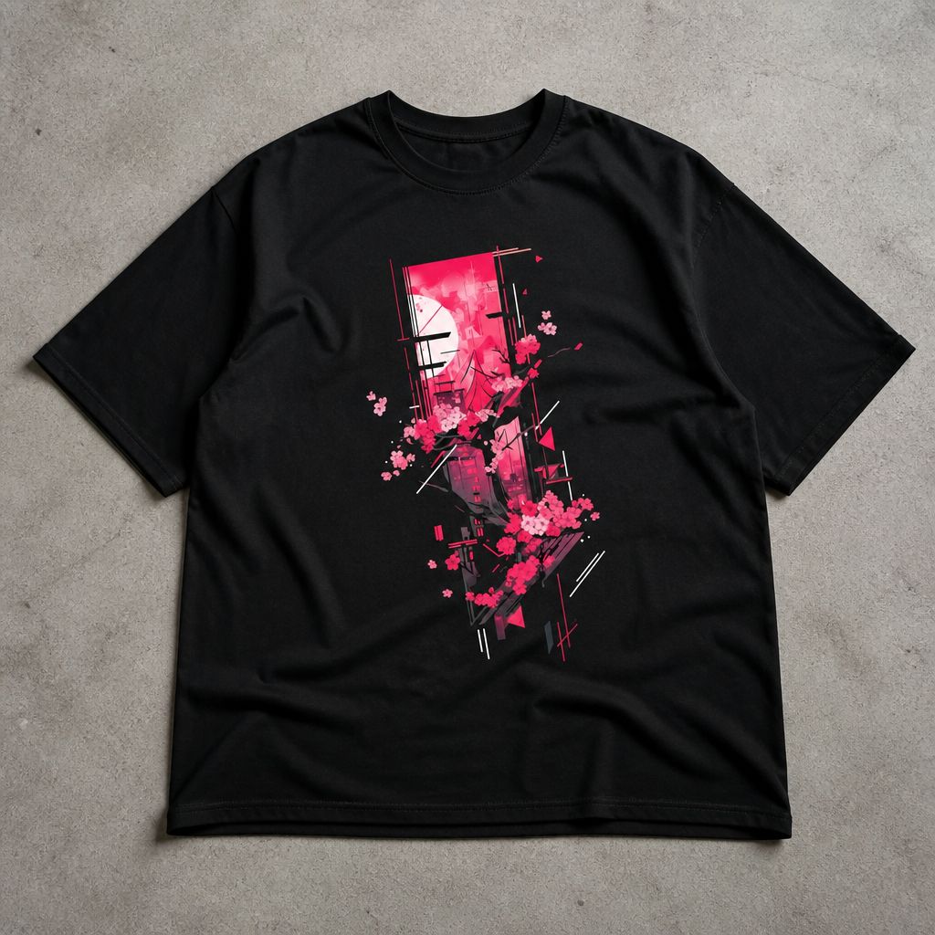Футболка с сакурой y2k 1 шт flat_lay