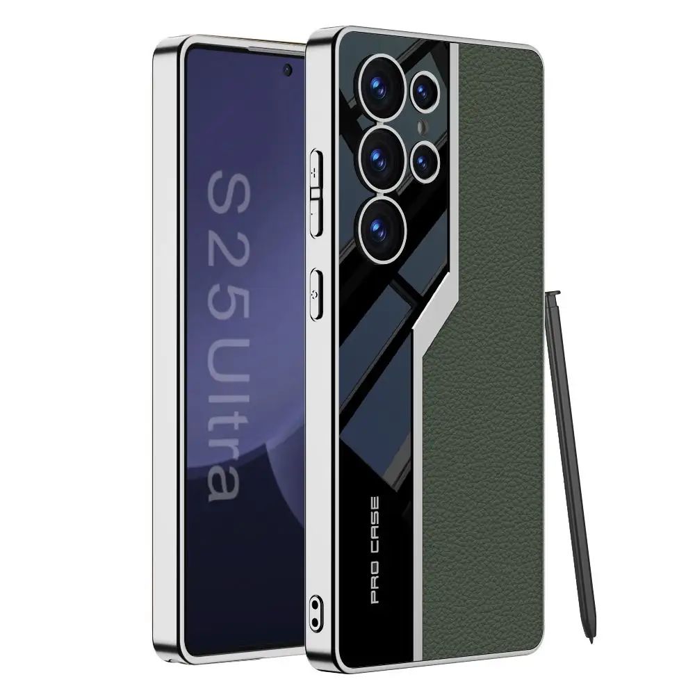 智能手机壳 用于 Samsung Galaxy S25 Ultra, 塑料 , 绿色