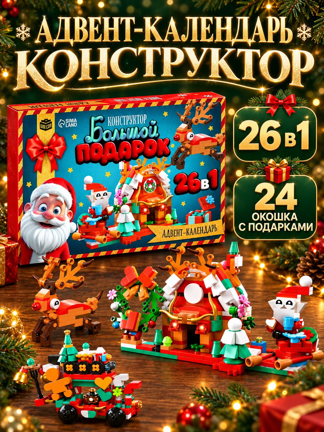 Конструктор набор 26 в 1, конструктор для мальчиков и девочек