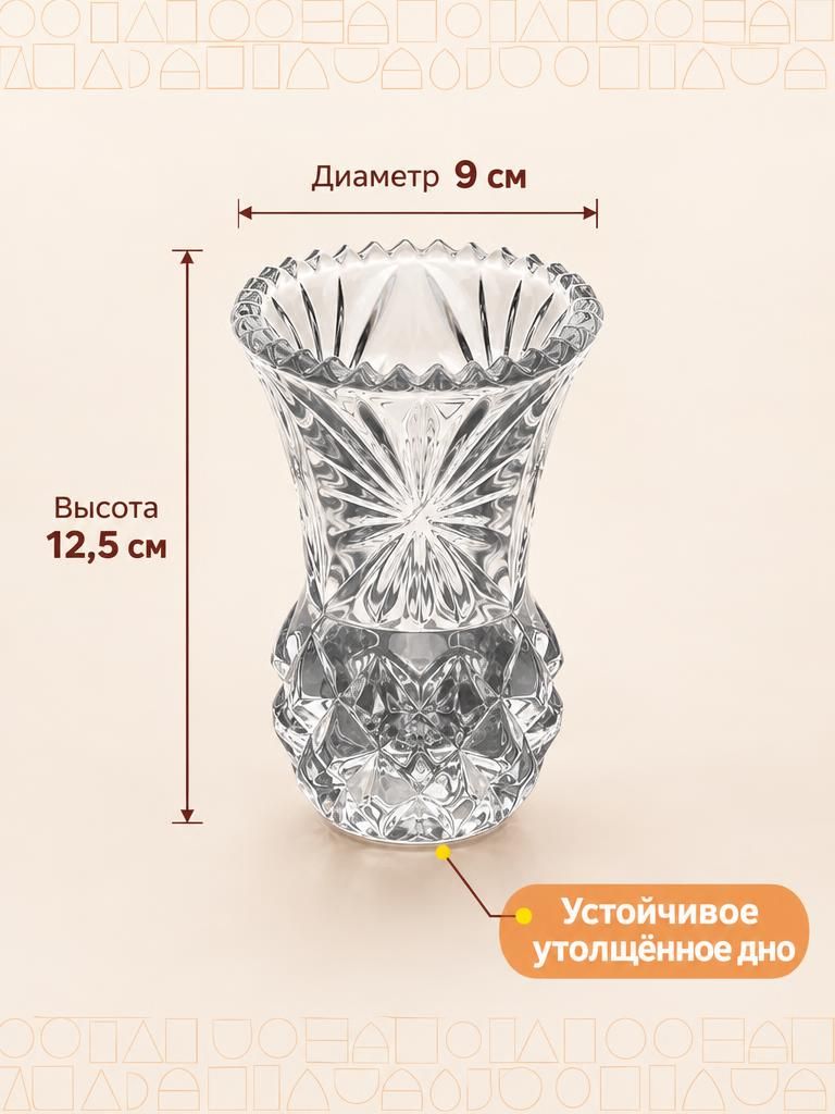 Ваза ‌Гуйян‌ Стекло 9*12.5CM CG24-126BL-A Китай