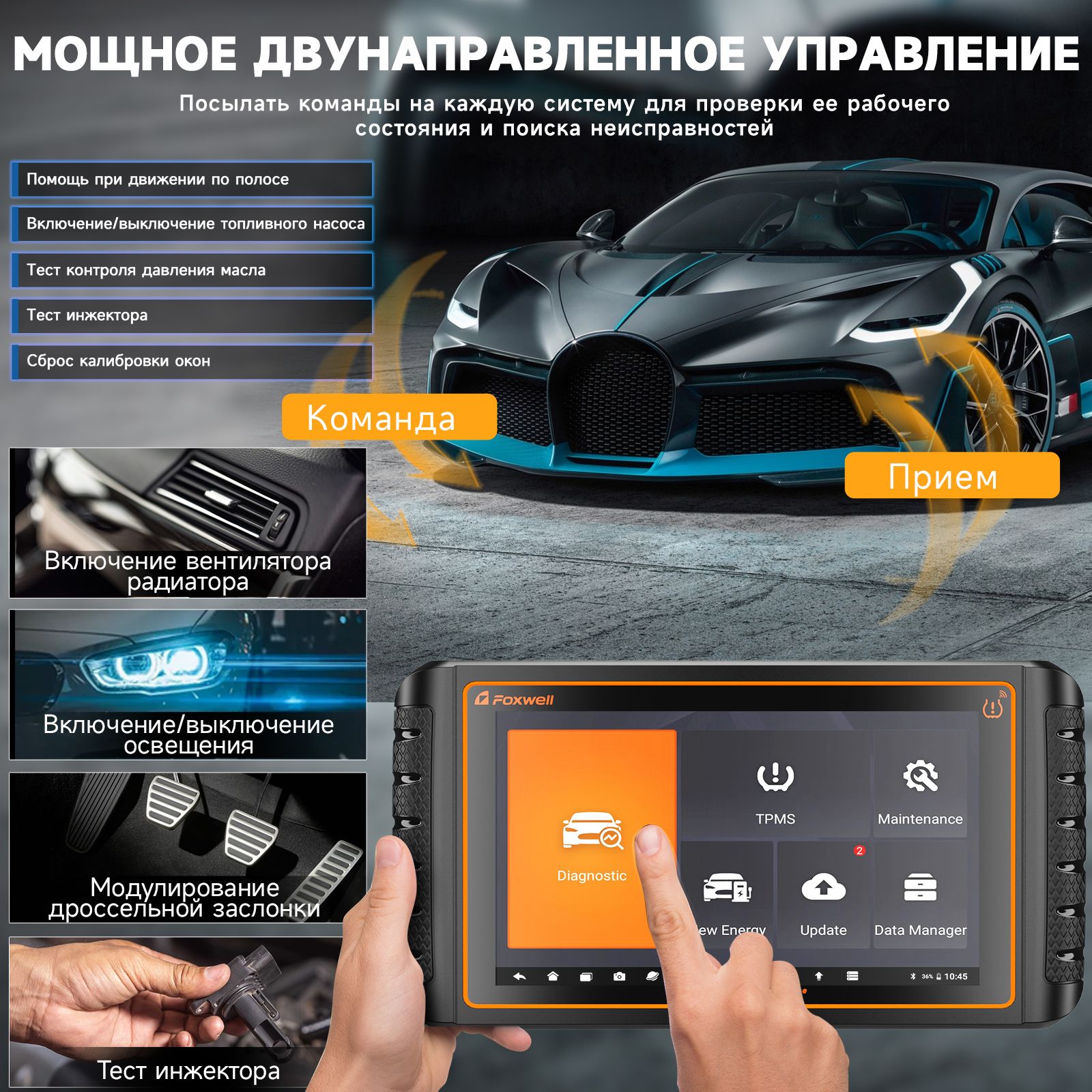 Автосканер Foxwell NT1009+NKJ - купить по выгодной цене в интернет-магазине  OZON (1532932119)