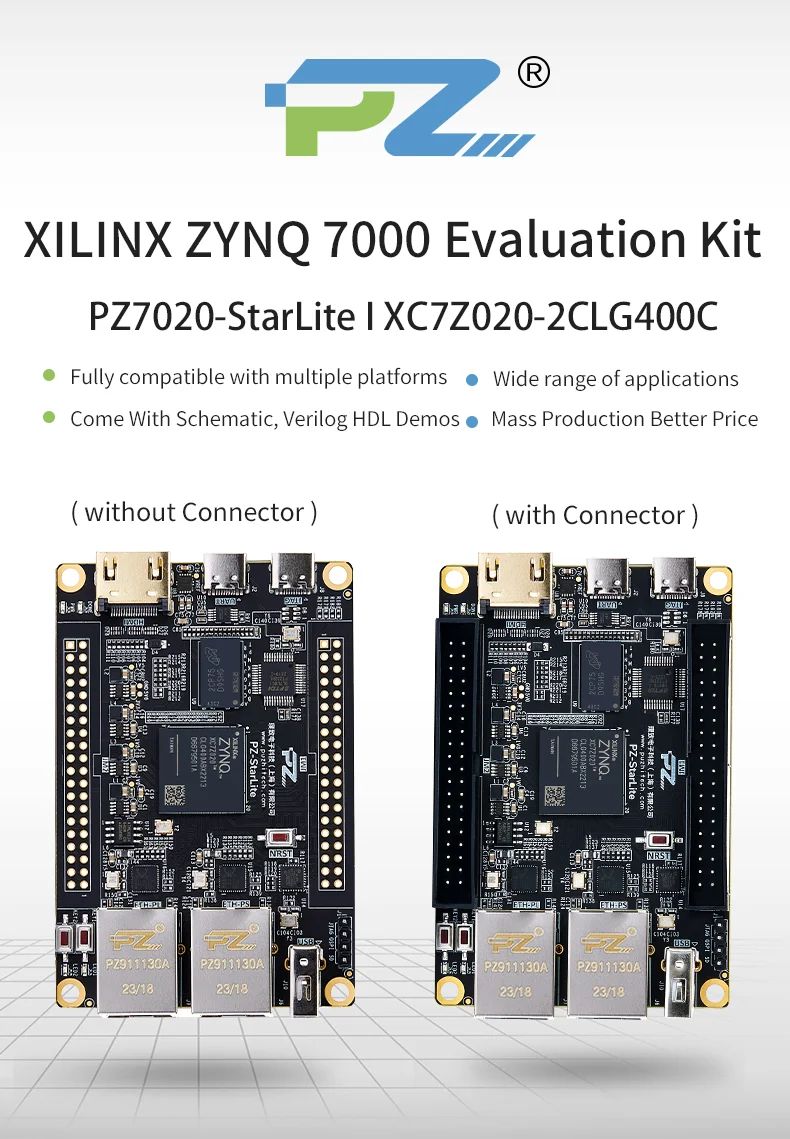 Оценочный комплект Puzhi 7020 Starlite Xilinx Zynq-7000 макетная плата ...