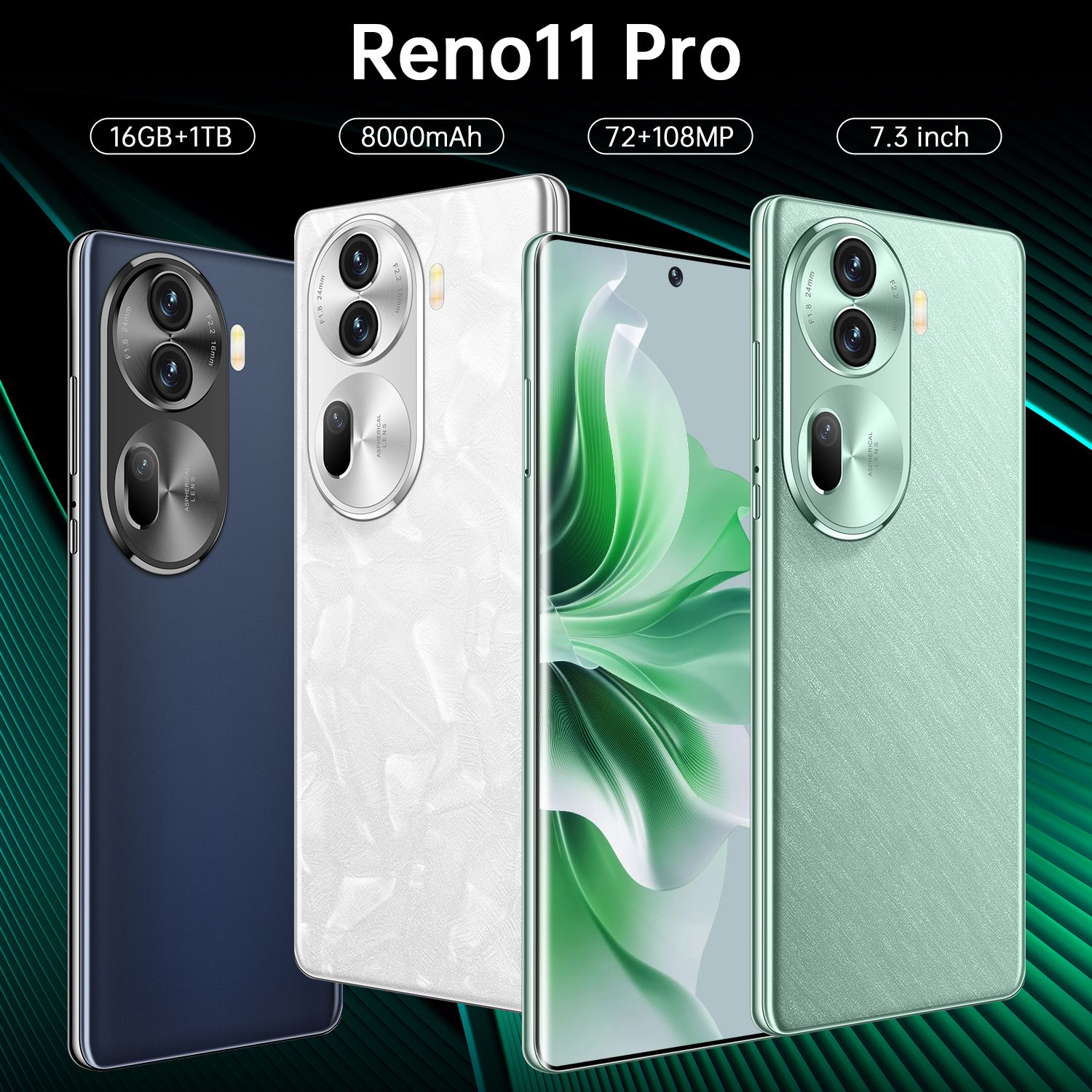 Смартфон reno11pro 7.3-дюймовый,смартфоны 4G 108МП - купить по выгодной  цене в интернет-магазине OZON (1504506913)