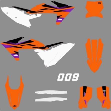 Комплект наклеек на пластик толстые 3M KTM EXC XC XCW SX SXF 2023 2024