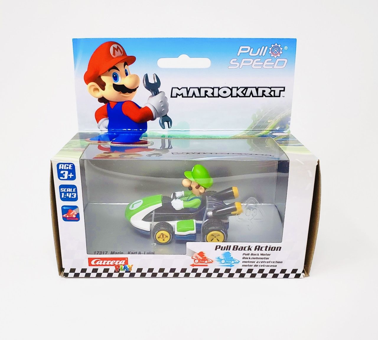 Игрушка Carrera Super Mario Kart с заводным механизмом (1:43), Луиджи