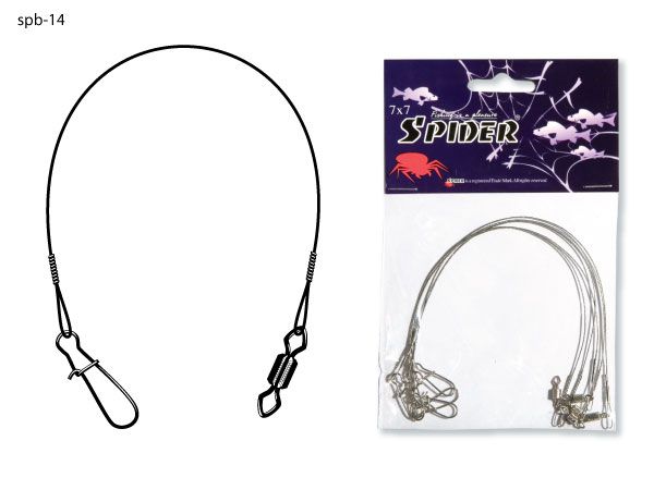 Поводок Spider 7х7 SPB-14 10кг 20см clear