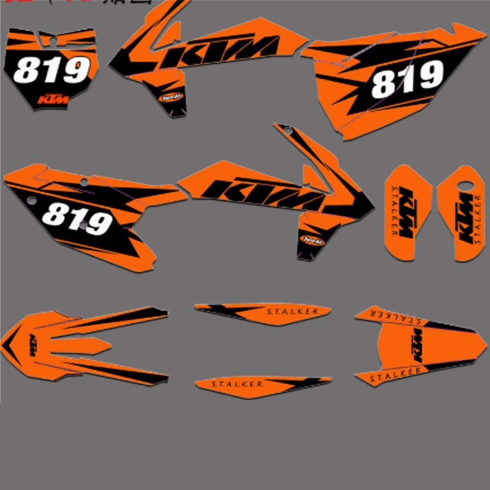 Комплект наклеек на пластик толстые 3M KTM EXC XC XCW SX SXF 2023 2024 K23