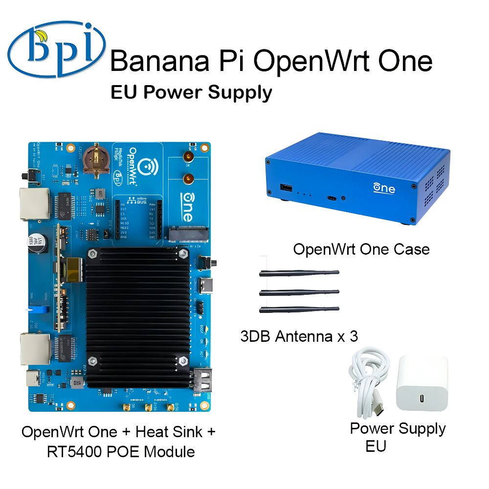 Banana Pi OpenWrt на базе MediaTek MT7981B, 1 ГБ DDR4, 256 МБ SPI