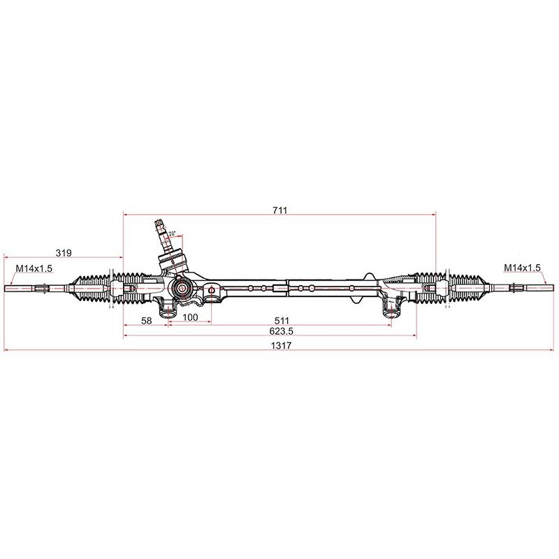 Рейка рулевая Mazda 3 13-19 / 6 12-