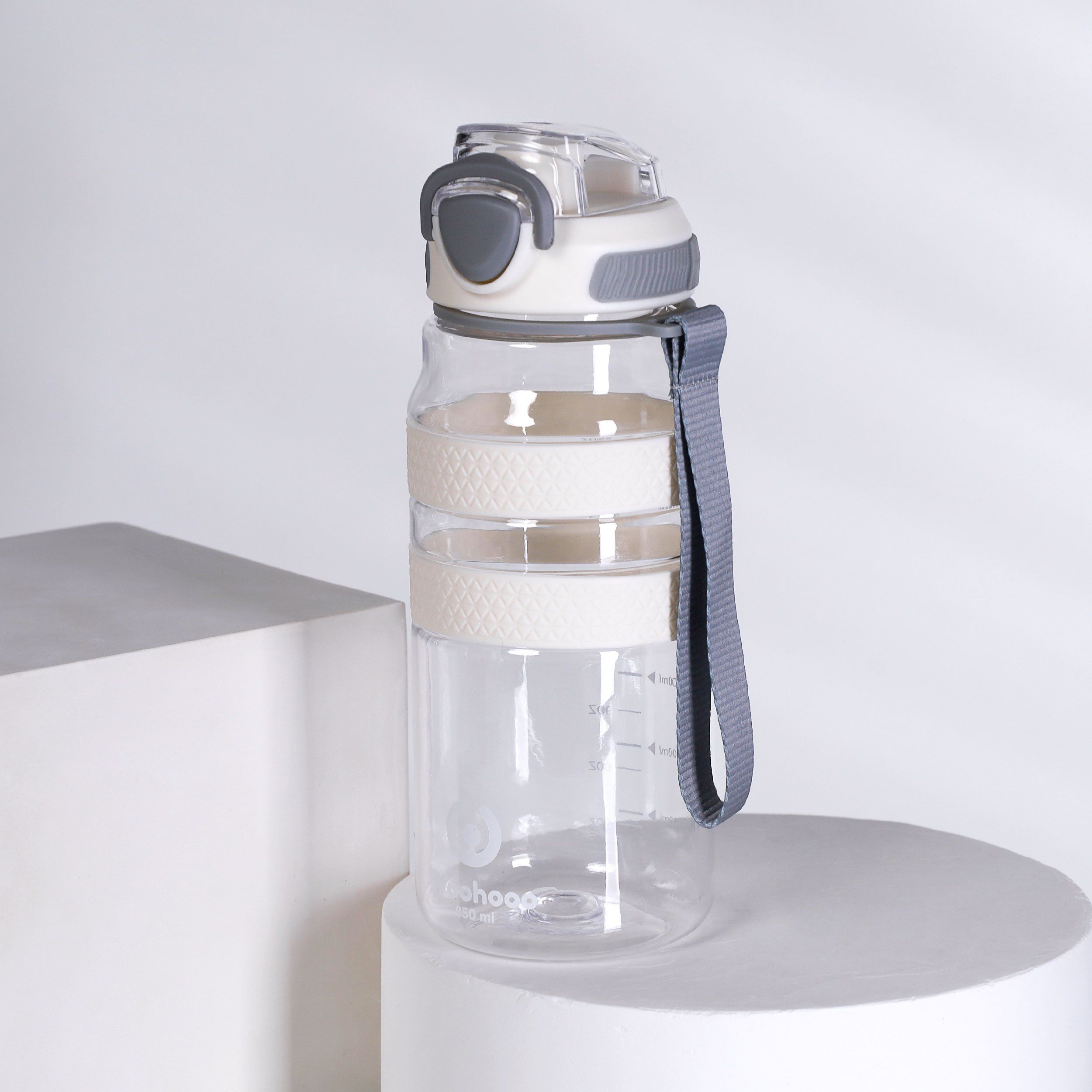 Бутылка для воды спортивная Woohooo H2O 850 мл, серая Бутылка для воды спортивная Woohooo H2O 850 мл, серая