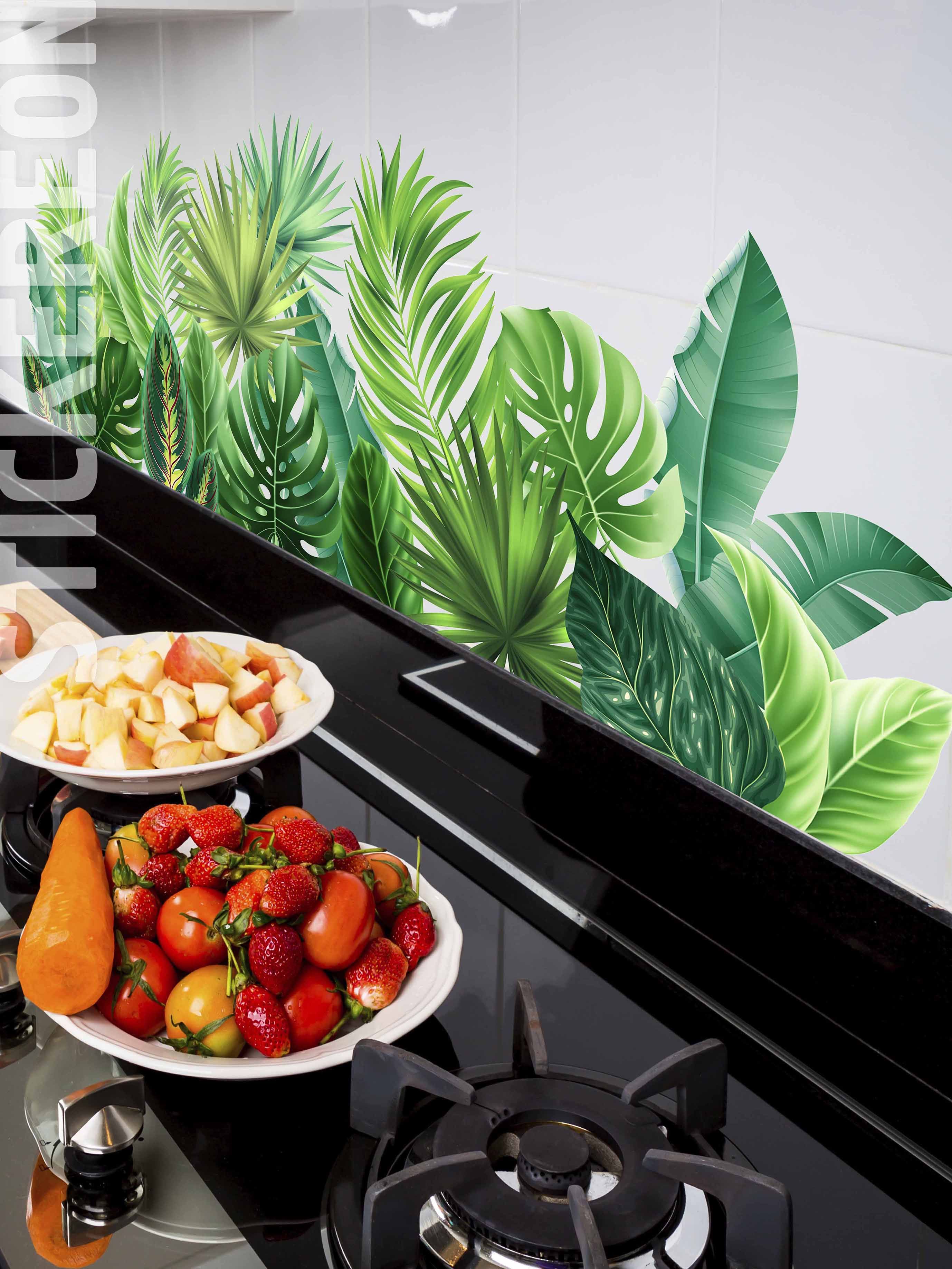 НаклейкинастенудлядекорабольшиеинтерьерныевиниловыетропическиелистьяотSTICKEREON