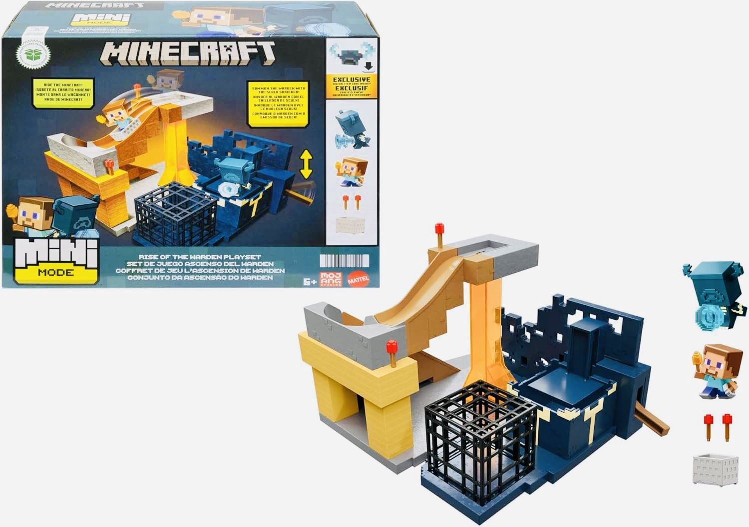 MINECRAFT / Майнкрафт Игровой набор Mini Mode Пробуждение Стража с фигурками Стива и Стража + DLC-код