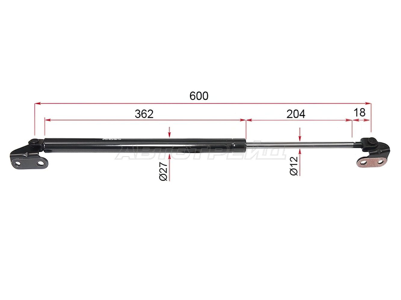 Амортизатор крышки багажника Toyota 4Runner 95-02 / Hilux Surf 95-02 (Слева)