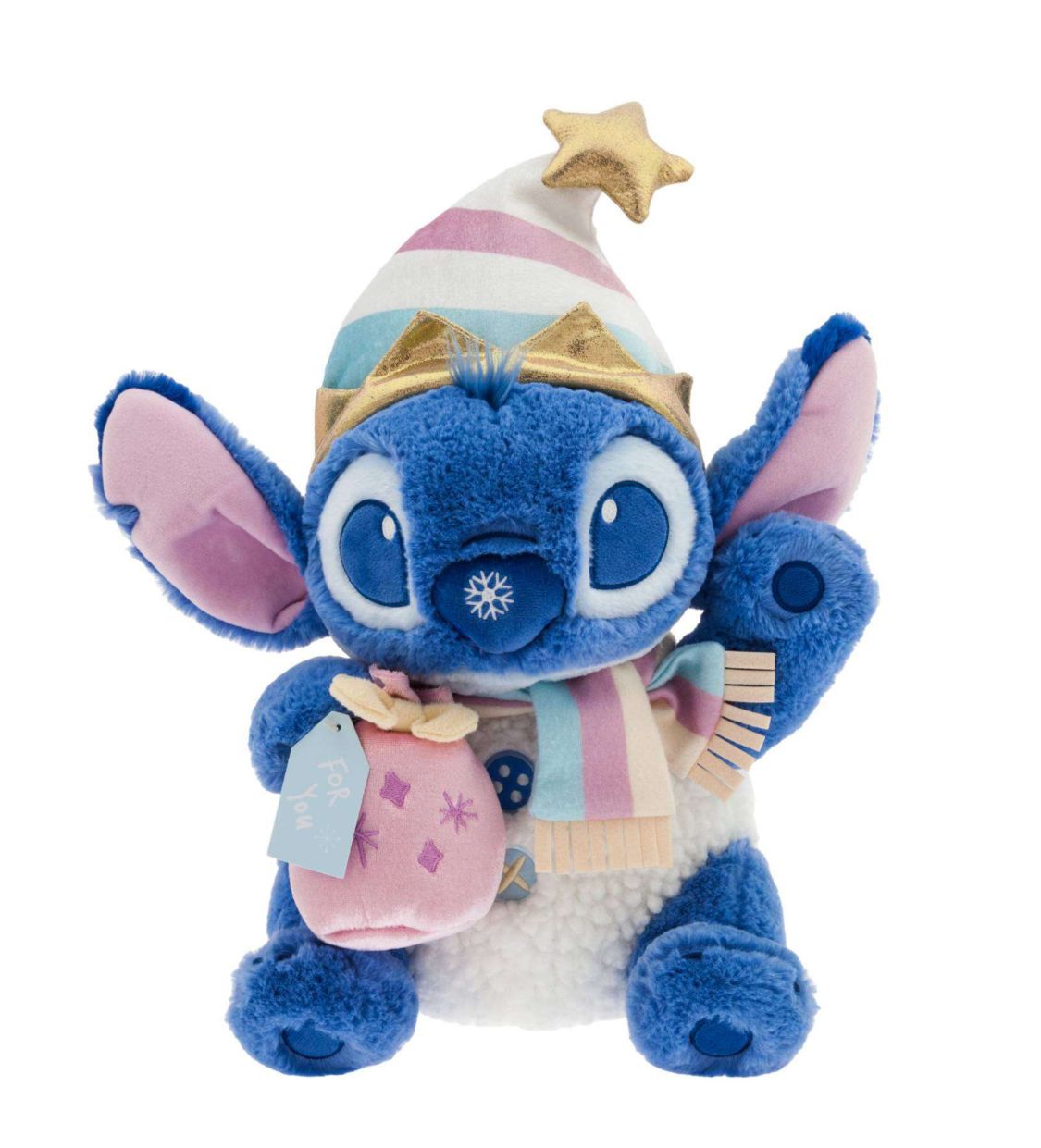 Дисней / Disney Мягкая игрушка Стич с новогодним подарком