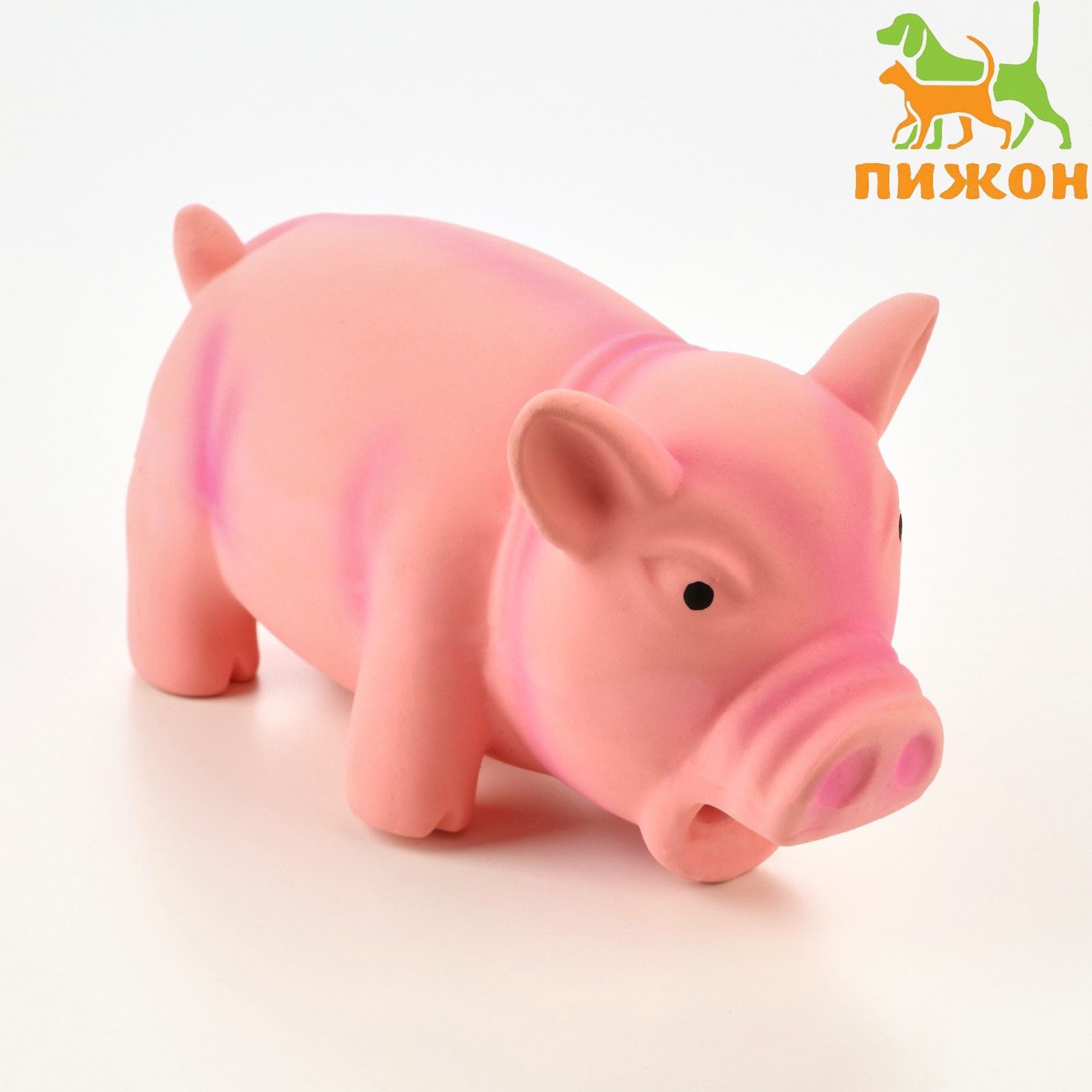 Игрушка хрюкающая для собак Хрюшка , 16 см, латекс, розовая