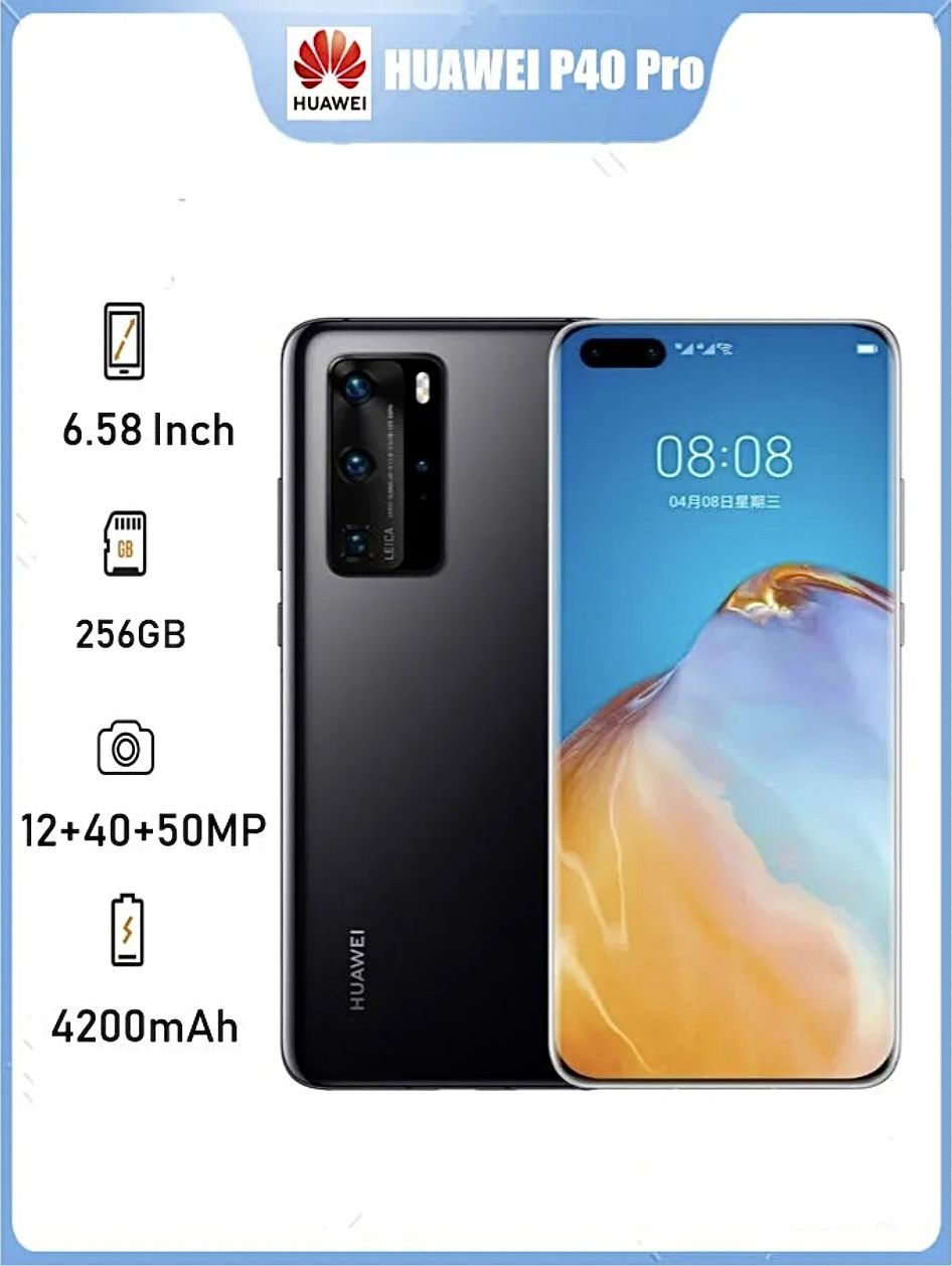 HUAWEIСмартфонHUAWEIP40ProGlobal8/256ГБ,черный