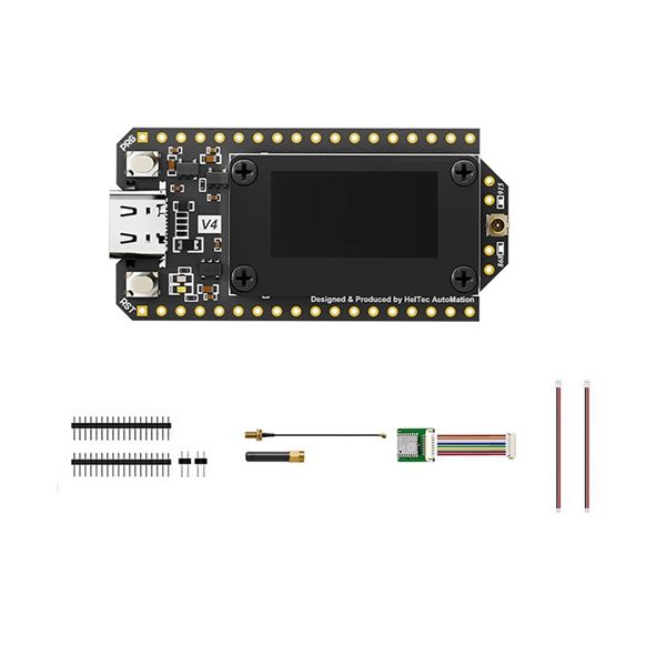 ПлатаразработкиHeltecMeshtasticLoRa32V4сGPSESP32SX12620,96-дюймовыйOLED-дисплейспитаниемотсолнечнойбатареи,мощностьпередачиLoRaWAN28дБм