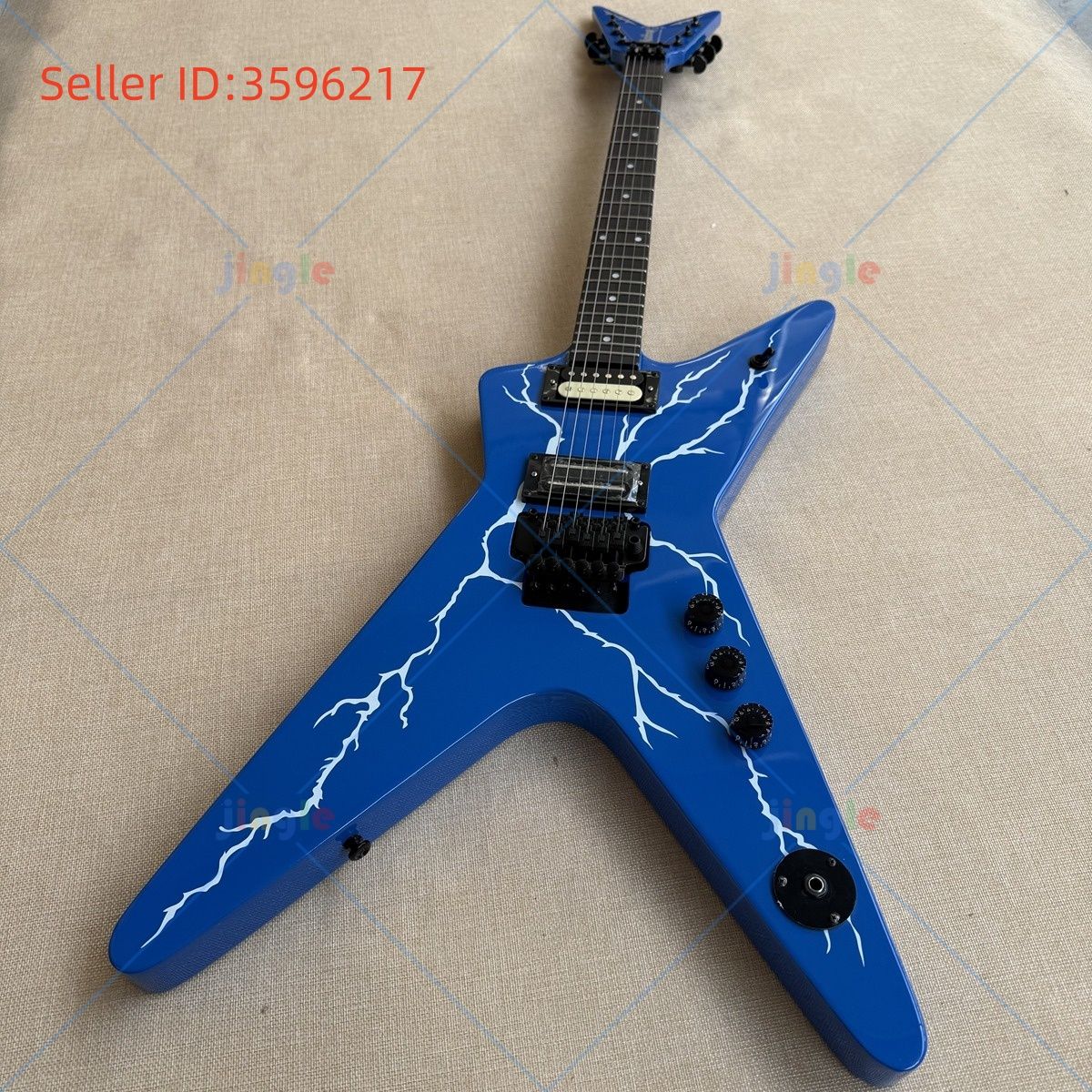 Электрогитара Washburn Dime 333 Run Lightning Bolt Blue Dimebag