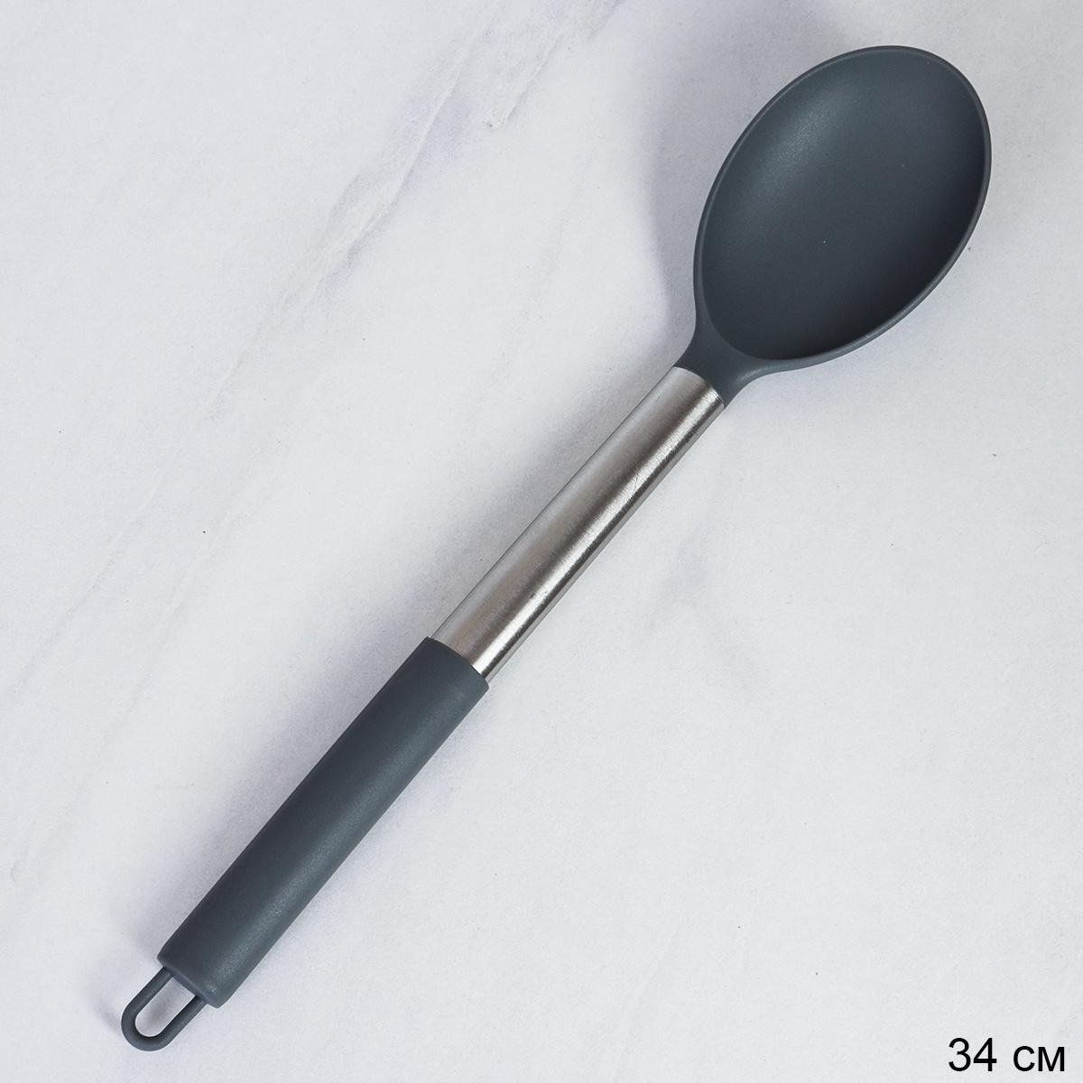 Ложка силиконовая 34 см, с металлической ручкой Ложка силиконовая 34 см, с металлической ручкой