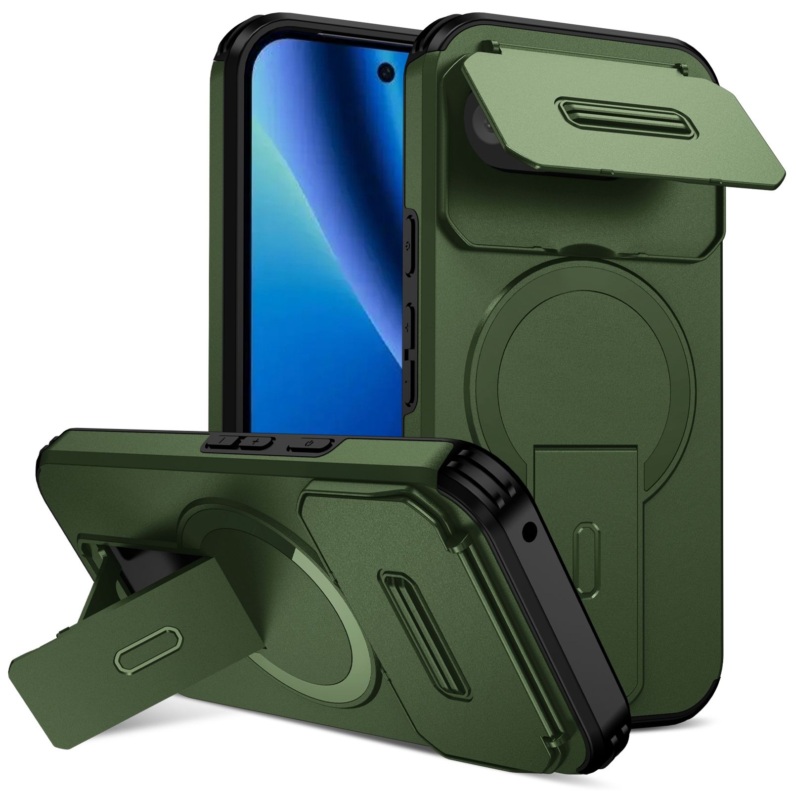 智能手机壳 用于 Google Pixel 10a, 塑料 , 绿色