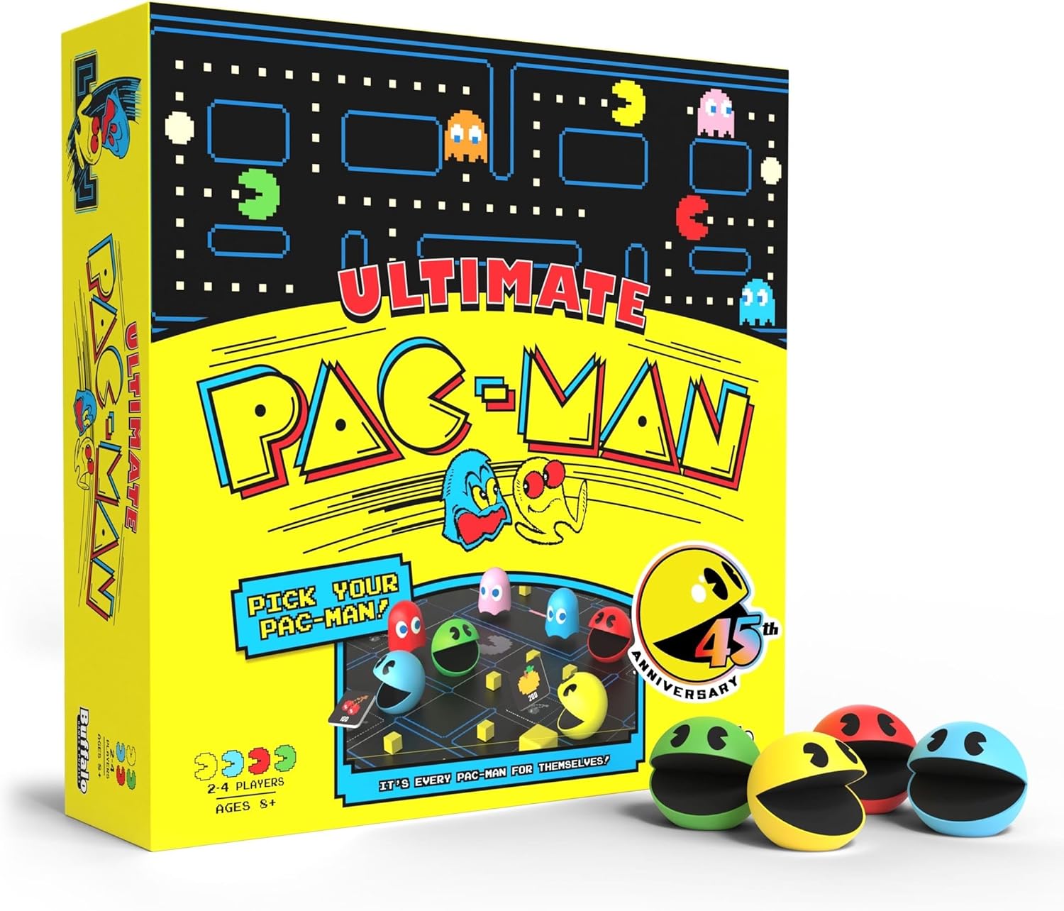 Настольная игра ПАК-МЕН, Ultimate PAC-MAN лицензионная, для 2-4 игроков, 14+, Buffalo Ga