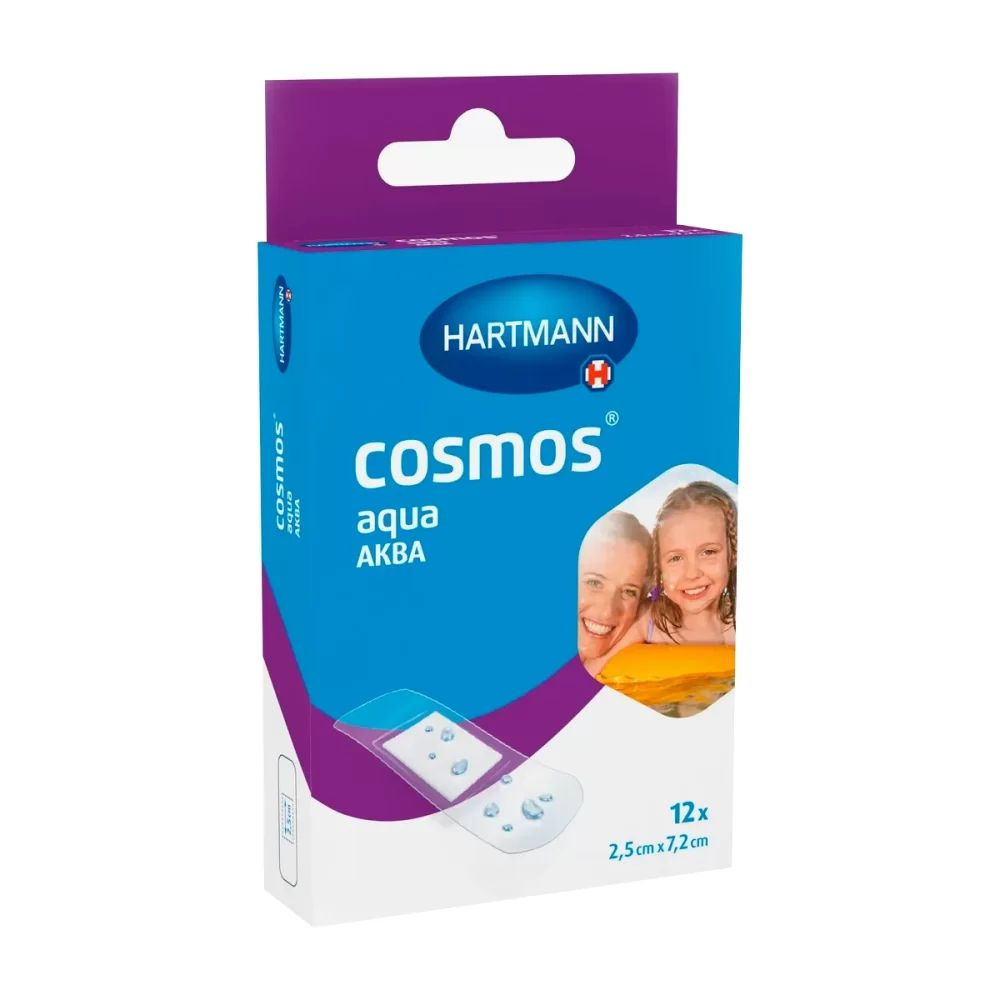 Пластырь водостойкий Paul Hartmann Cosmos aqua 5355437 прозрачный 2,5 х 7,2 см 12 шт #1