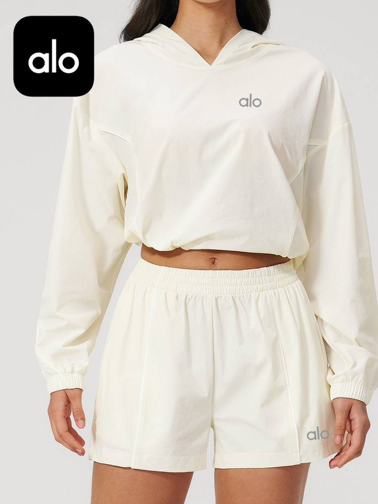 Комплект одежды Alo Yoga Cropped Hoodie Pullover Set #1