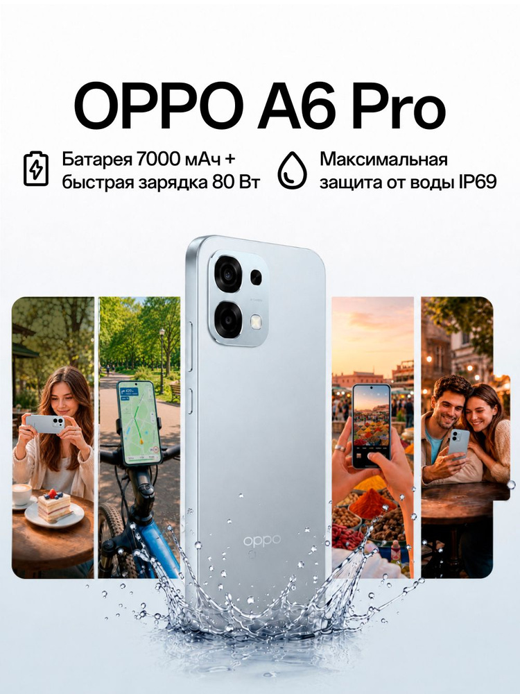 OPPO Смартфон OPPO A6 Pro Ростест (EAC) 8/256 ГБ, Nano-SIM, серый металлик, серый #1