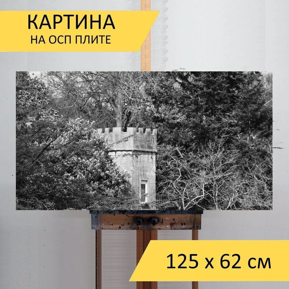 LotsPrints Картина "Башня, слоты, фортификация 81", 125  х 62 см #1