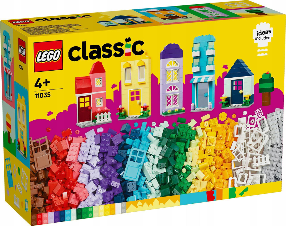 Конструктор LEGO Classic 11035 Творческие дома - купить с доставкой по  выгодным ценам в интернет-магазине OZON (1409755437)