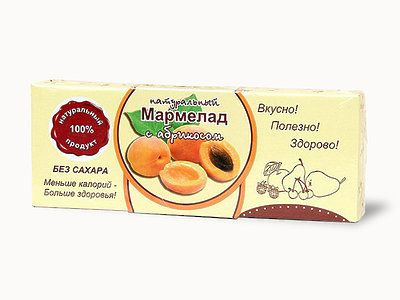 Мармелад натуральный" Абрикос" без сахара, 140 гр #1