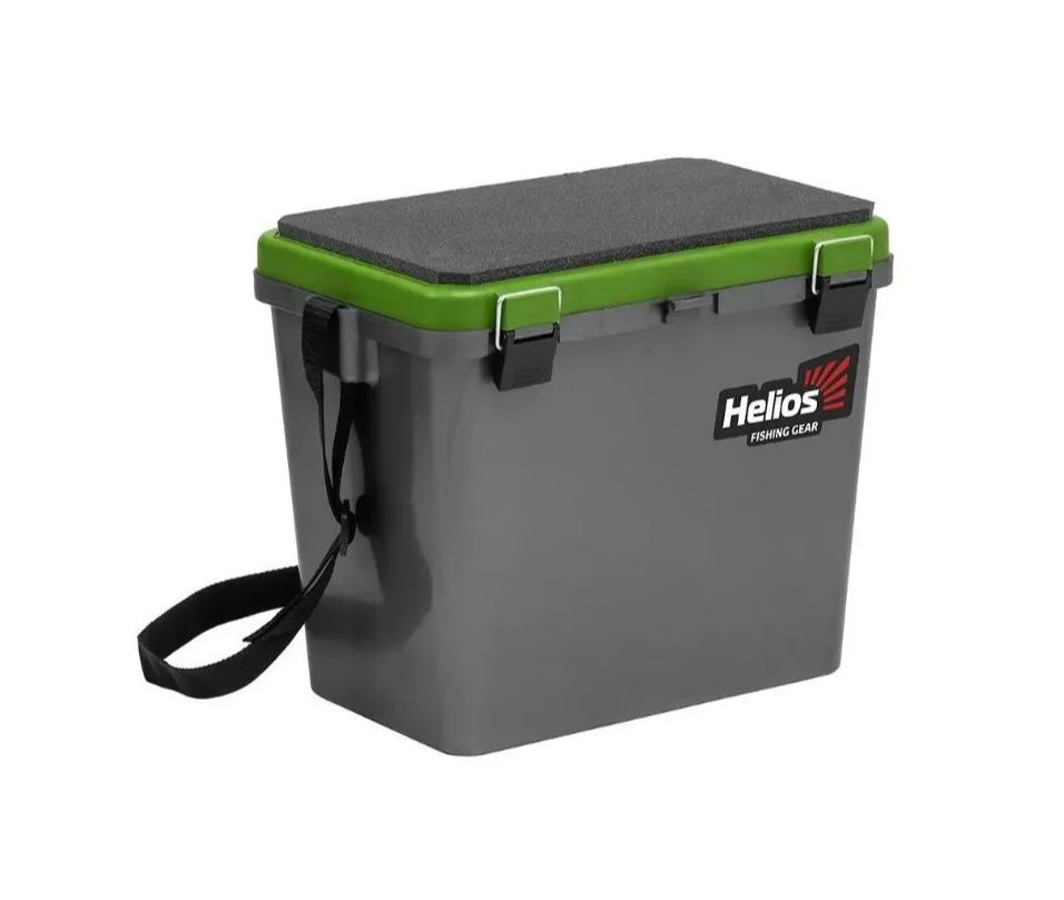 Ящик рыболовный односекционный Helios серо-салатовый 19л. - купить с ...