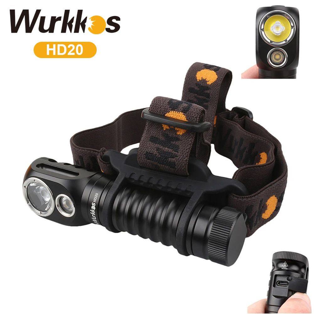Wurkkos HD20 Перезаряжаемый налобный фонарь 2000 лм с аккумулятором 21700 5000K  #1